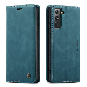 Pouzdro CASEME pro Samsung Galaxy S21 FE, Leather Wallet Case, zelené