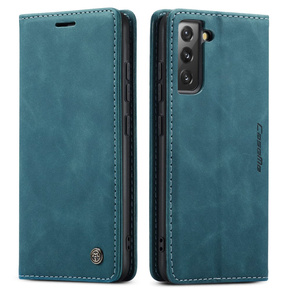 Pouzdro CASEME pro Samsung Galaxy S22 5G, Leather Wallet Case, zelené