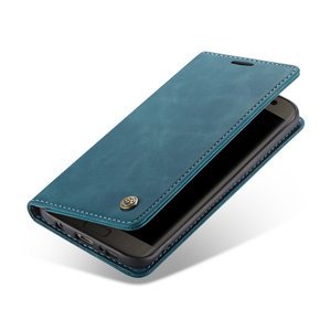 Pouzdro CASEME pro Samsung Galaxy S7 Edge, Leather Wallet Case, modré