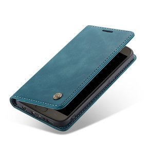 Pouzdro CASEME pro Samsung Galaxy S7, Leather Wallet Case, modré