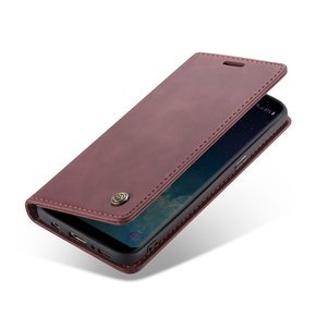 Pouzdro CASEME pro Samsung Galaxy S8, Leather Wallet Case, kaštanové