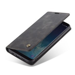 Pouzdro CASEME pro Samsung Galaxy S8 Plus, Leather Wallet Case, černé