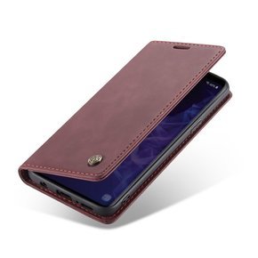 Pouzdro CASEME pro Samsung Galaxy S9, Leather Wallet Case, kaštanové