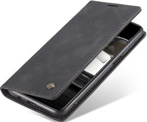 Pouzdro CASEME pro Xiaomi do Czerwonemi Note 9s / 9 Pro, Leather Wallet Case, černé