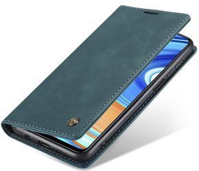 Pouzdro CASEME pro Xiaomi do Czerwonemi Note 9s / 9 Pro, Leather Wallet Case, modré