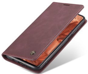 Pouzdro CASEME pro Xiaomi do Redmi Note 9s / 9 Pro, Leather Wallet Case, kaštanové