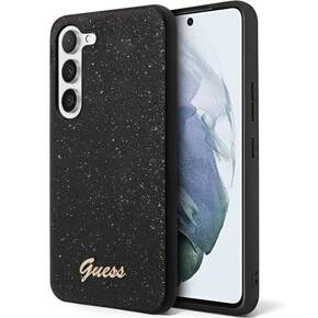 Pouzdro GUESS pro Galaxy S24, Glitter Script Hardcase, černé