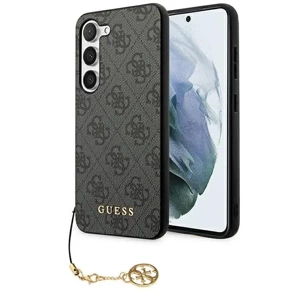 Pouzdro GUESS pro Samsung Galaxy S24, 4G Charms Collection Hardcase, šedé