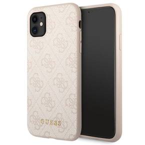 Pouzdro GUESS pro iPhone 11 4G Metal Gold Logo, růžové