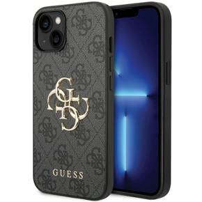 Pouzdro GUESS pro iPhone 15 Plus, 4G Big Metal Logo, šedé