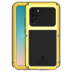 Pouzdro Love Mei pro Huawei P30 Pro, armored with glass, žluté / černé