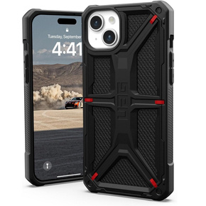 Pouzdro Urban Armor Gear pro iPhone 15 Plus, Monarch, Kevlar černé