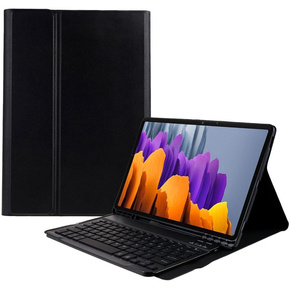 Pouzdro + klávesnice Galaxy Tab S7+ Plus / S8+ Plus /S7 FE T730 T733, Pen Slot, černé