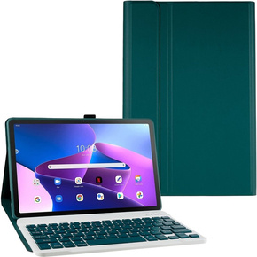 Pouzdro + klávesnice Lenovo Tab M10 Plus Gen 3 TB-125F TB-128F, tmavě zelené