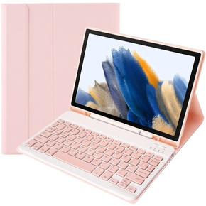 Pouzdro + klávesnice Samsung Galaxy Tab A8 10.5 X200 / X205, růžové rose gold