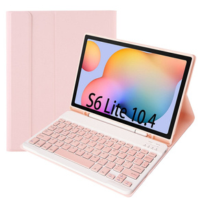 Pouzdro + klávesnice Samsung Galaxy Tab S6 Lite P610/P615 / S6 Lite 2022 10.4, Pen Slot, růžové rose gold