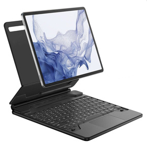 Pouzdro + klávesnice Samsung Galaxy Tab S9+/ S8+/ S7+/ S7 FE, Dexnor Magnetic Keyboard Touchpad, černé