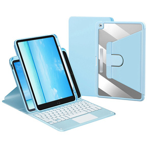 Pouzdro + klávesnice iPad 7/8/9 10.2 2021 / 2020 / 2019, Touchpad Pen Slot, modré