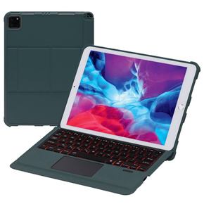 Pouzdro + klávesnice iPad Air 10.9 4 2020 / 5 2022, TouchPad Pen Slot, zelené