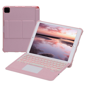 Pouzdro + klávesnice iPad Air 4 / 5 2020 / 2022 10.9, TouchPad, růžové rose gold