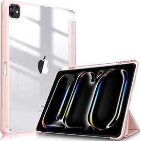 Pouzdro pro Apple iPad Pro 13" 7 gen. 2024 (A2925, Smartcase Hybrid, se slotem na stylus, růžové