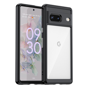 Pouzdro pro Google Pixel 7 5G, Fusion Hybrid, s ochranou fotoaparátu, transparentní / černé