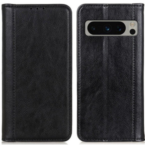 Pouzdro pro Google Pixel 8 Pro, Wallet Litchi Leather, černé