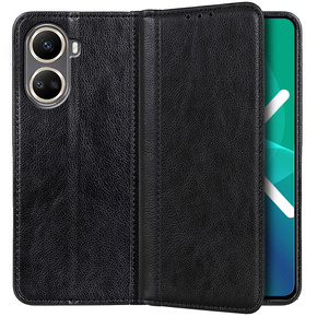 Pouzdro pro Huawei Nova 10 SE, Wallet Litchi Leather, černé