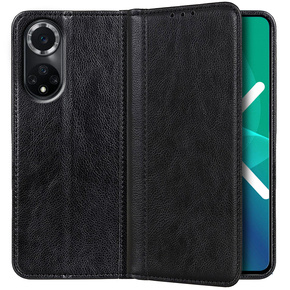 Pouzdro pro Huawei Nova 9, Wallet Litchi Leather, černé