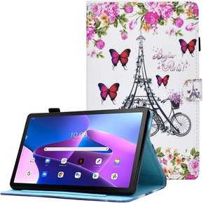 Pouzdro pro Lenovo Tab M10 Plus 10.6 Gen 3 TB-125F TB-128F, Smartcase, Eiffel Tower