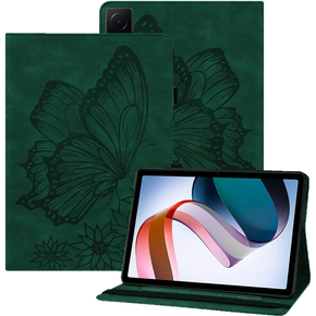 Pouzdro pro Lenovo Tab M9, Wallet Pen Slot, butterflies, hnědé