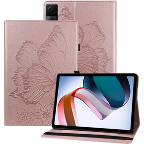 Pouzdro pro Lenovo Tab M9, Wallet Pen Slot, butterflies, hnědé