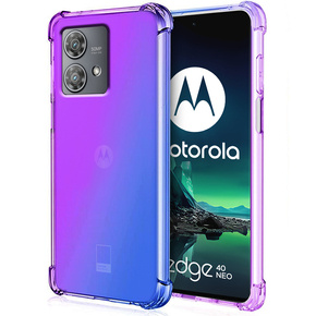 Pouzdro pro Motorola Edge 40 Neo, Gradient Dropproof, Fialová / modrá