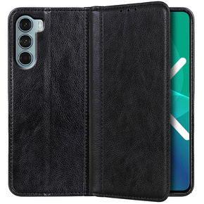 Pouzdro pro Motorola Moto G200 5G, Wallet Litchi Leather, černé