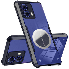 Pouzdro pro Motorola Moto G85, s magnetickou fólií, transparentní / černé