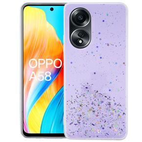 Pouzdro pro Oppo A58 4G, Glittery, fialové