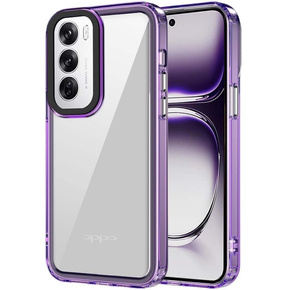 Pouzdro pro Oppo Reno 12 Pro, Fusion Hybrid, transparentní / fialové