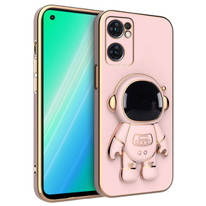 Pouzdro pro Oppo Reno 7 5G, Astronaut, růžové