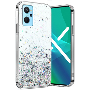 Pouzdro pro Realme 9i / Oppo A96, Glittery, stříbrné