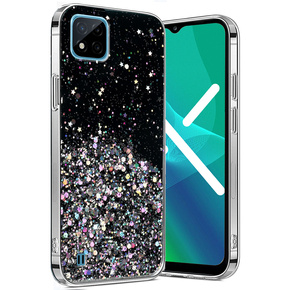 Pouzdro pro Realme C11 2021, Glittery, černé