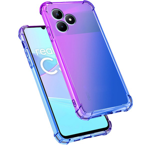 Pouzdro pro Realme C51, Gradient Dropproof, Fialová / modrá