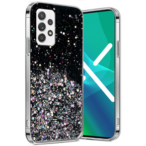 Pouzdro pro Samsung Galaxy A13 4G, Glittery, černé