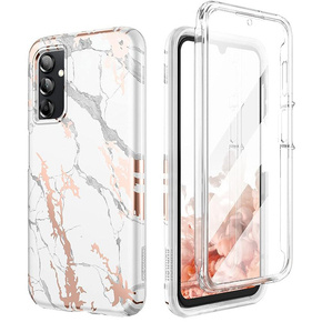 Pouzdro pro Samsung Galaxy A14 4G/5G, Suritch Full Body Marble, bílé