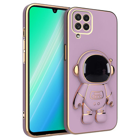 Pouzdro pro Samsung Galaxy A22 4G, Astronaut, fialové