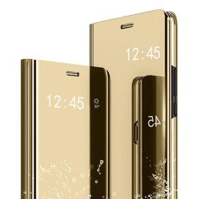 Pouzdro pro Samsung Galaxy A22 5G, Clear View, zlaté