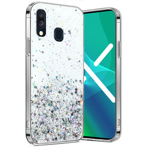 Pouzdro pro Samsung Galaxy A40, Glittery, průhledné