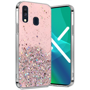 Pouzdro pro Samsung Galaxy A40, Glittery, růžové