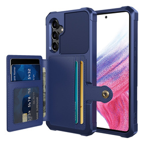 Pouzdro pro Samsung Galaxy A54 5G, Card Holder Kickstand, modré