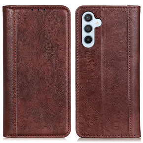 Pouzdro pro Samsung Galaxy A55 5G, Wallet Litchi Leather, hnědé