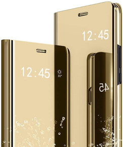 Pouzdro pro Samsung Galaxy A72 5G, Clear View, zlaté